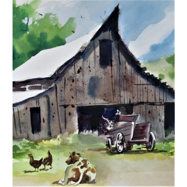 Impressionist Jake Lee, The Old Barn For Sale - Image 3 of 7