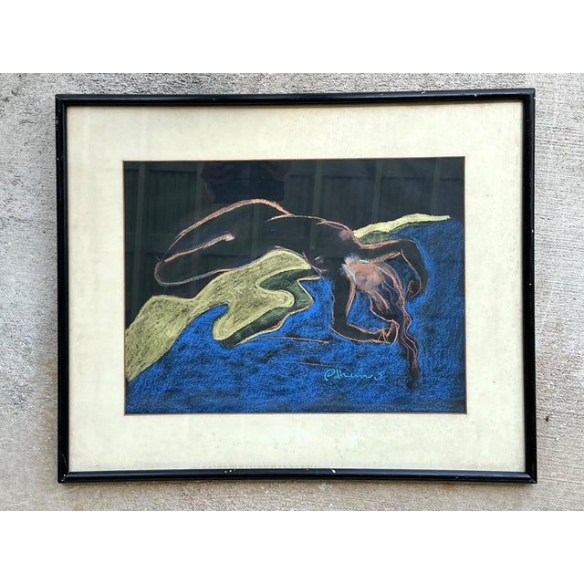Vintage Abstract Nude Pastel Drawing For Sale - Image 11 of 13