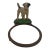 1930s Cast Iron Adorable JRT Small Dog Feeder For Sale