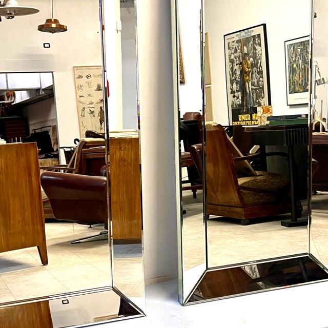Mid-Century Modern Large Freestanding Mirrors, 1970s, Set of 2 For Sale - Image 3 of 6