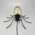 Italian Brutalist Iron and Murano Amber Glass Spider Wall Lamp, 1960s For Sale - Image 4 of 10