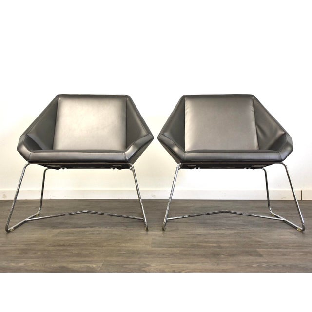 Nios Platinum Lounge Chairs A Pair Chairish