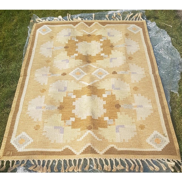 1950s Swedish Rölakan Carpet by Ingegerd Silow, 1950s For Sale - Image 5 of 7