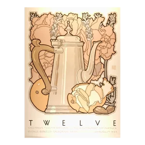 Chez Panisse 12th Birthday Celebration: Limited Ed. Goines Graphic Art Poster, 1988