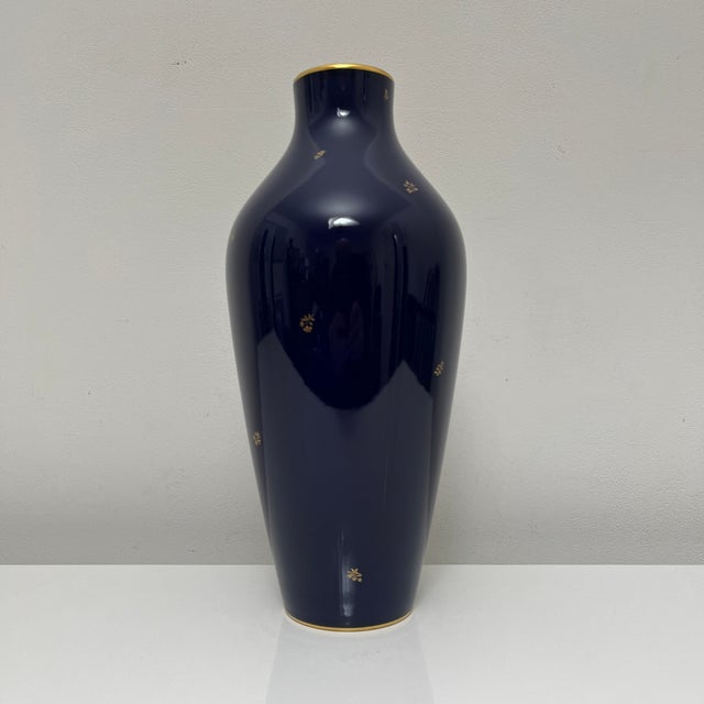 Cobalt Blue Porcelain Vase from Nationale De Sevres, France, 1960 For Sale - Image 16 of 17