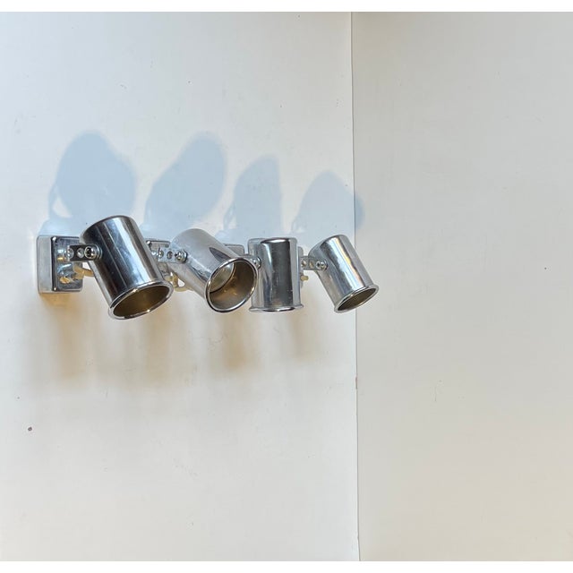 Vintage Italian Nautical Ship Cabin Wall Lights in Chrome, 1970s, Set of 4 For Sale - Image 11 of 11