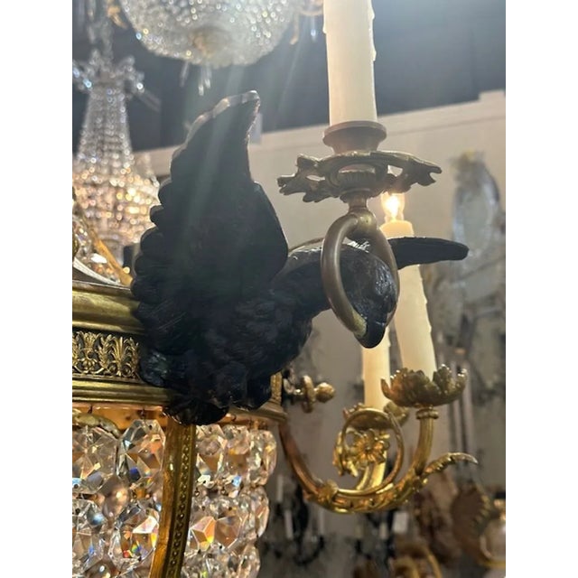 French Empire Gilt Bronze Chandelier For Sale In Dallas - Image 6 of 8