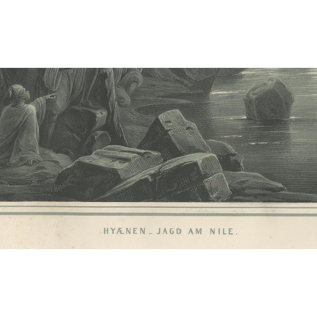Hyena Hunt on the Nile Moonlight Scene, 1846, Paper For Sale - Image 6 of 10