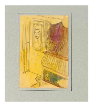 Tony Johannot - Theatrical Sets - Original Pencil and Watercolor - 19th Century
