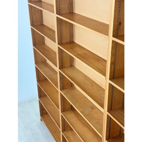 Large Vintage Shelving Unit in Pine, 1960s For Sale - Image 6 of 18