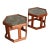 Pair of John Keal for Brown Saltman “Domino” Hexagonal Side Tables | Mid-Century Modern, 1960s For Sale
