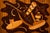 Brazilian Modern Bar in Imbuia, Roxinho and Pau Marfim With Party Motif Marquetry, Brazil, 1950s For Sale - Image 4 of 18