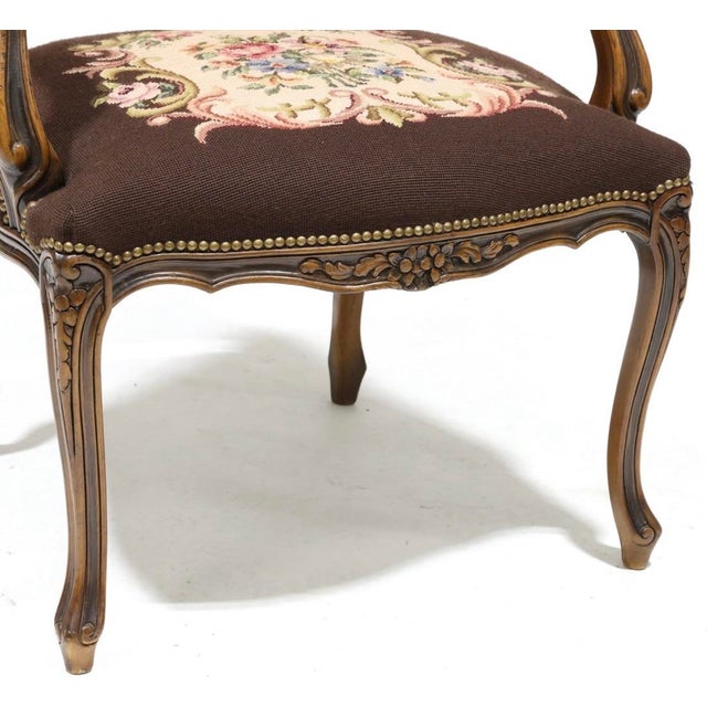 Early 20th Century Early 20th Century Set of Four (4) Louis XV Style Carved Chairs For Sale - Image 5 of 9