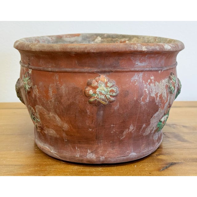 Ceramic Vintage Italian Terra Cotta Planter For Sale - Image 7 of 9