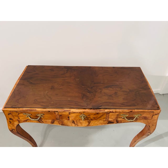 1950s Italian Olive Wood Bombay Petit Desk For Sale - Image 9 of 11