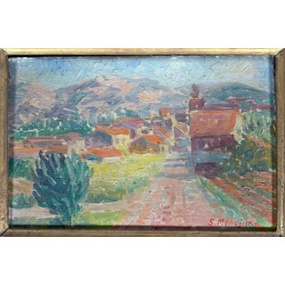 Serge MENDJISKY (1929-2017) Oil on canvas landscape For Sale