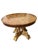 Mid 20th Century Mid 20th Century Impressive Regency Burled Fruitwood Pedestal Center Table With Gilded Dolphin Base For Sale - Image 5 of 14