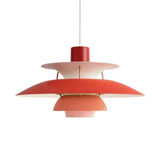 Poul Henningsen Ph 5 Pendant for Louis Poulsen in Modern White For Sale - Image 9 of 12