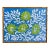 Original Framed Peony Garden Painting Blue and White Floral Wall Art Oil on Canvas in Gold Bamboo Frame, 16x20 Botanical Boho Home Decor For Sale