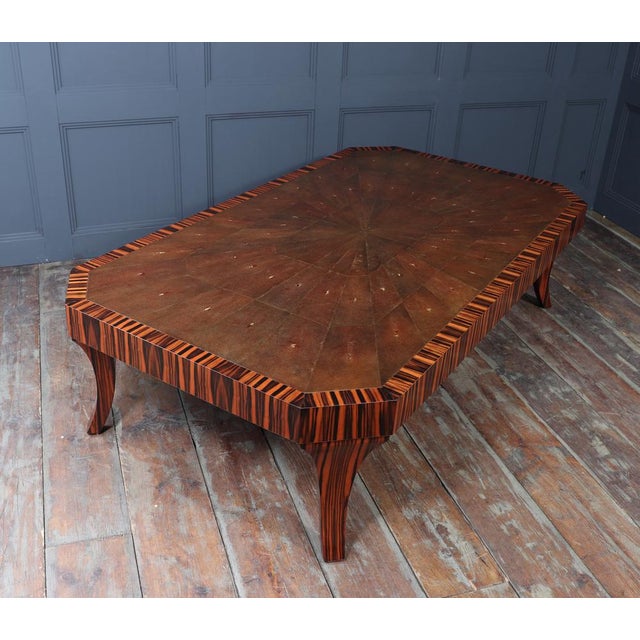 Vintage Low Table in Macassar and Shargreen by Garrison Rousseau, 1980 For Sale - Image 10 of 16