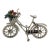 Vintage Italian Handmade Genuine Silver Bicycle With Flower Basket Figurine, Dollhouse Miniature, Made in Tuscany (Arezzo) For Sale