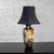 Early 20th Century Early 20th Century Floral Table Lamp Hand Painted Porcelain Style of Royal Nippon Black Bell Shade For Sale - Image 5 of 18