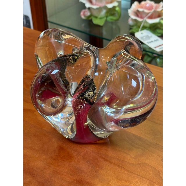 1990s Micheal Nourot Abstract Art Glass Sculpture, Signed For Sale - Image 5 of 11
