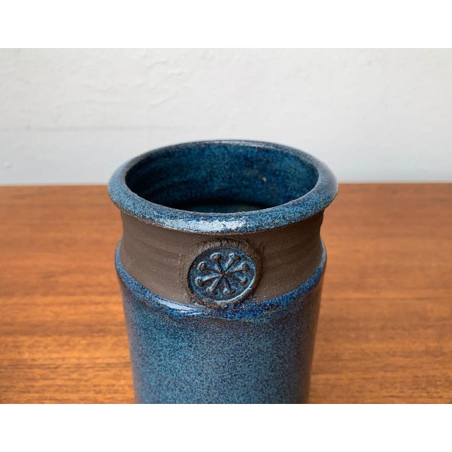 Mid-Century Scandinavian Studio Pottery Vase with Seal Ornament, 1960s For Sale - Image 16 of 18