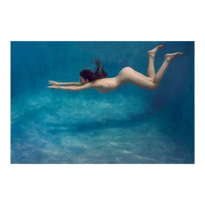 "And She Was" Contemporary Figurative Nude Woman Signed Original Fine Art Photograph by Aaron Knight