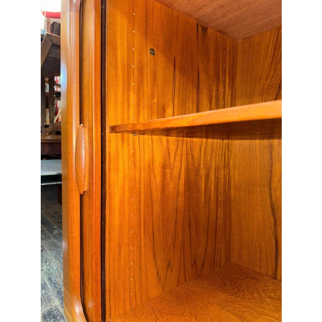 Mid 20th Century Danish Modern Teak Credenza by Dyrlund With Tambour Doors For Sale - Image 13 of 17