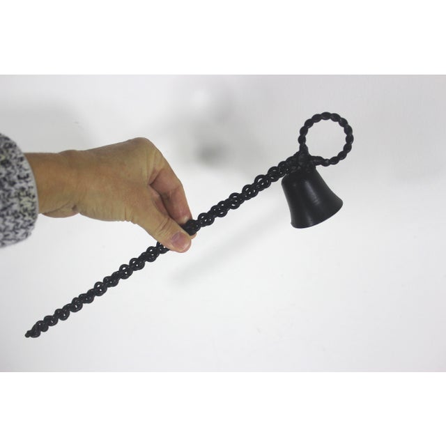 Metal Vintage Black Candle Snuffer, Twisted Handle For Sale - Image 7 of 7