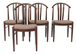 Vintage Swedish Beech Wood Dining Chairs by Carl-Ewert Ekström, 1960s, Set of 2