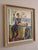 Mid-Century Modern 'Figures at the Window' Vintage Swedish Expressive Figurative Oil Painting, Framed For Sale - Image 4 of 14