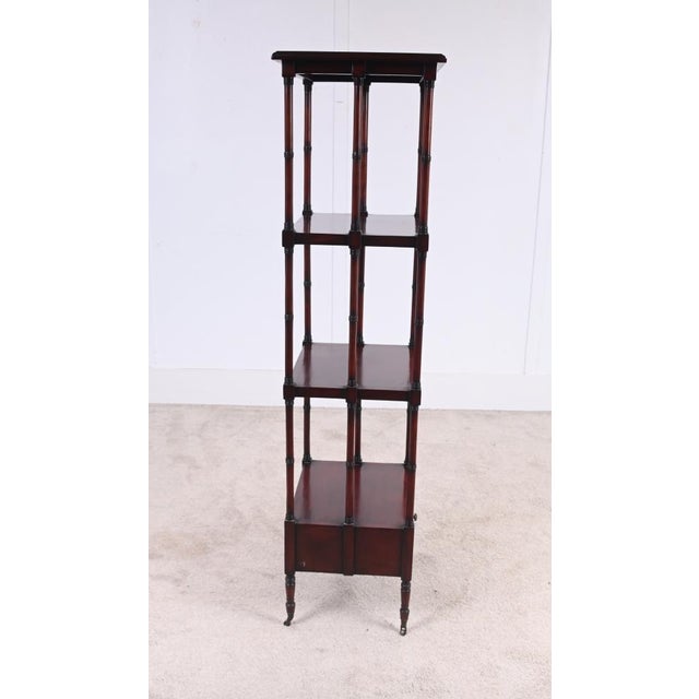 Georgian Style Mahogany Whatnot Bookcase, 1890s For Sale - Image 4 of 10
