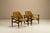 Mid-Century Modern Tiki Armchairs in Ochre Fabric from Busnelli, Italy, 1960s, Set of 2 For Sale - Image 3 of 14