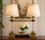 Mid Century Modern Table Lamps. Hollywood Regency style with Quilted Diamond Glass column shape with Gold Ionic top and...