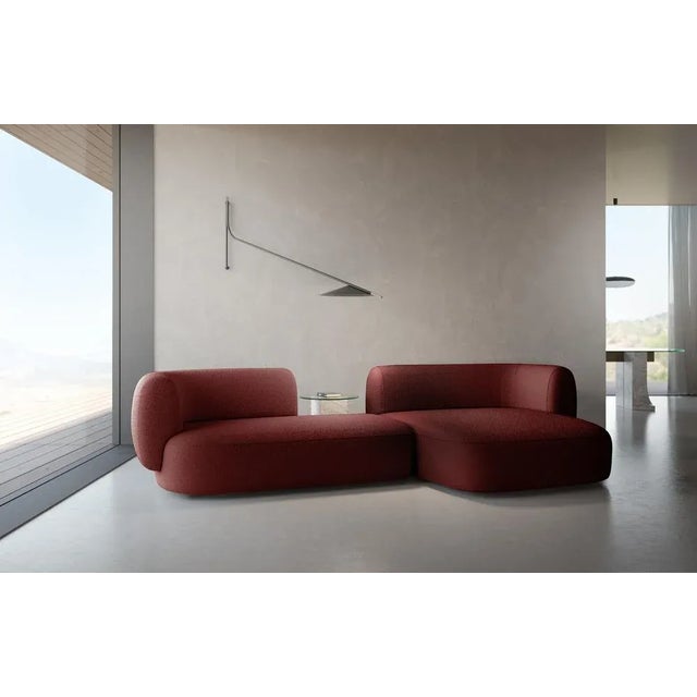 Contemporary Set of Boucle Terracotta Hug Modular Fabric Sofa by Ferrianisbolgi For Sale - Image 3 of 4
