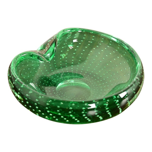 Archimede Seguso Style Italian Murano Glass Ashtray or Catchall For Sale