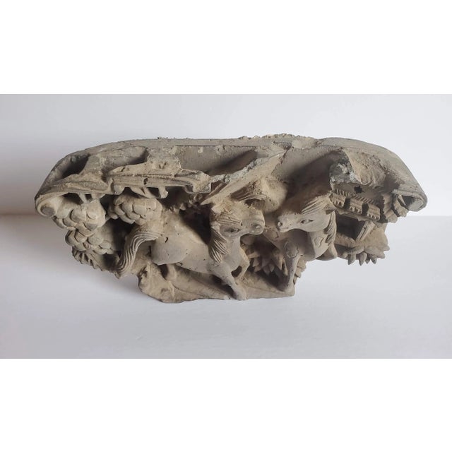 Asian Temple Hand Carved Architectural Salvaged Relief Panel Element For Sale - Image 12 of 12