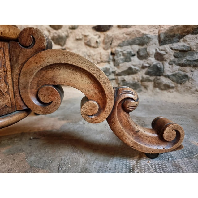 Antique French Walnut Violin Table / Centre Table with Drawer, C. 18801900, 1890s For Sale - Image 12 of 18