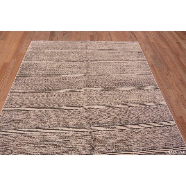 Modern Nazmiyal Collection Contemporary Black and White Abstract Area Rug For Sale - Image 3 of 5