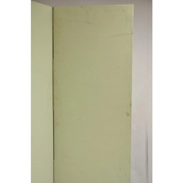 Vintage Chinoiserie Silver Leaf Birds Butterflies 4 Panel Screen Room Divider A For Sale - Image 10 of 15
