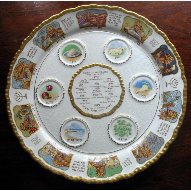 Vintage MidCentury Modern Royal Cauldon Large Fine China Seder Plate