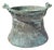 Pre-War Brass Pot in Teal For Sale