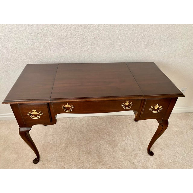 Vintage Drexel Cherry Collection Vanity Dressing Table With Mirror Excellent Condition For Sale - Image 10 of 11