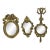 Vintage Collection of Three Small Rococò Style Wall Mirrors—Set of Three For Sale