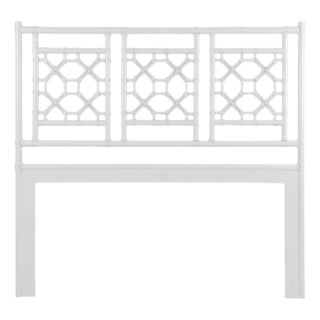 Lattice Back Headboard Double, White For Sale