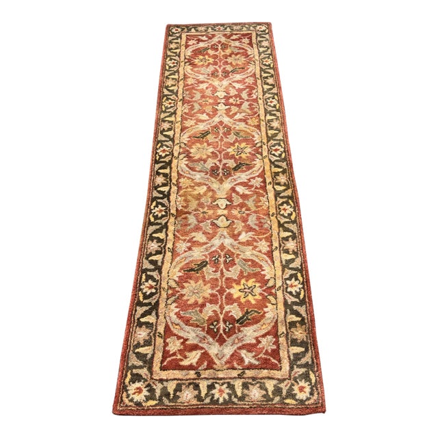 2ft 6in × 9ft 1in Traditional Floral Wool Runner Rug For Sale