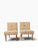 Pair of Hungarian Mid-Century Slipper Chairs by Kocséri MGTSZ | Original Swirl Pattern Fabric | Tapered Legs | 1970s For Sale - Image 4 of 16