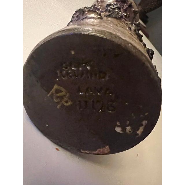 Mid-Century Modern Icelandic Glit Lava Glass Vase, Sculptural Volcanic Form, C. 1970s For Sale - Image 3 of 3